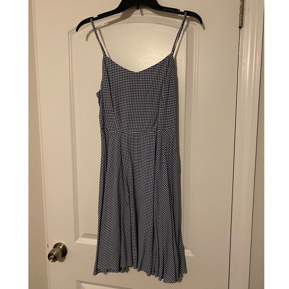Blue & white checkered sun dress. Old Navy. Small